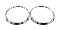 Load image into Gallery viewer, Kids Plain Silver Kada – 925 Sterling Silver Simple Open Bracelet Minimal Daily Wear (Pair)
