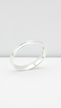 Load image into Gallery viewer, Plain Silver Kada – 925 Sterling Silver Bracelet Polished Minimal Band with Center Groove
