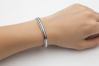 Load image into Gallery viewer, Double Band Silver Kada – 925 Sterling Silver Bracelet Polished Dual Layer Design
