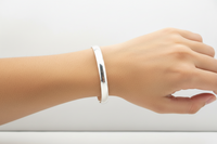 Load image into Gallery viewer, Plain Silver Kada – 925 Sterling Silver Bracelet Smooth Polished Minimal Bangle
