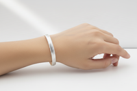 Load image into Gallery viewer, Diamond Cut Pattern Silver Kada – 925 Sterling Silver Bracelet Textured Engraved Designer Kada
