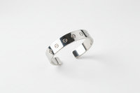 Load image into Gallery viewer, Screw Motif Silver Kada – 925 Sterling Silver Bracelet Minimal Screw Design Bangle

