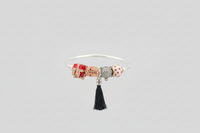 Load image into Gallery viewer, Charm Beaded Silver Bracelet – 925 Sterling Silver Kada with Designer Charms &amp; Tassel
