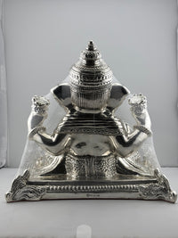 Load image into Gallery viewer, 999 Pure Silver Lord Ganesha Idol on Decorative Base

