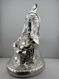 Load image into Gallery viewer, 999 Pure Silver Lord Ganesha Idol with Turban Design – Ganpati Murti
