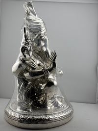 Load image into Gallery viewer, 999 Pure Silver Lord Ganesha Idol with Turban Design – Ganpati Murti
