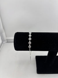 Load image into Gallery viewer, 925 Sterling Silver Five Stone CZ Adjustable Bracelet | 5g
