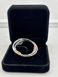 Load image into Gallery viewer, 925 Sterling Silver Baby Kada Pair with Orange Charm Detail | 15g
