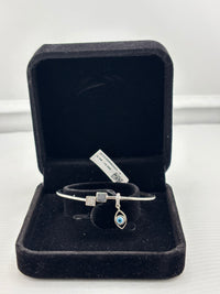 Load image into Gallery viewer, 925 Sterling Silver Evil Eye Square Charm Women’s Bracelet | 9g
