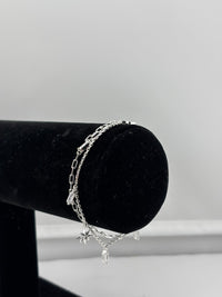 Load image into Gallery viewer, 925 Sterling Silver Layered Star Charm Bracelet | 5g
