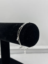 Load image into Gallery viewer, 925 Sterling Silver Layered Star Charm Bracelet | 5g
