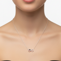 Load image into Gallery viewer, 925 Sterling Silver Infinity Circle Necklace
