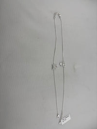 Load image into Gallery viewer, 925 Sterling Silver Butterfly Charm Anklet with CZ Accent
