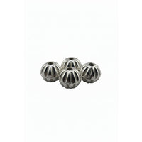 Load image into Gallery viewer, Ahoi Ashtmi daaney Silver Fluted Spacer Beads Set of 4
