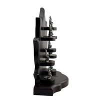 Load image into Gallery viewer, Asht Laxmi with wooden base silver idol
