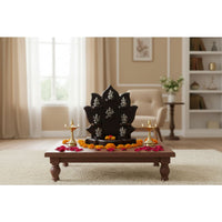 Load image into Gallery viewer, Asht Laxmi with wooden base silver idol

