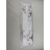 Load image into Gallery viewer, Beaded Charm Anklet – 925 Sterling Silver – Purple Stone Ethnic Design – 38g

