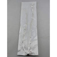 Load image into Gallery viewer, Beaded Line Silver Anklet – 925 Sterling Silver – Minimal Ghungroo Style – Adjustable – 30g

