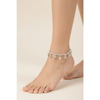 Load image into Gallery viewer, Beaded Snake Chain Silver Anklet – 99.9% Pure Silver – Adjustable – Weight:22g
