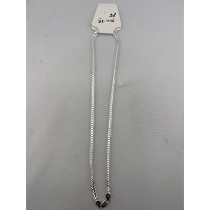 Bismark Flat Woven Double Row 925 Sterling Silver Chain