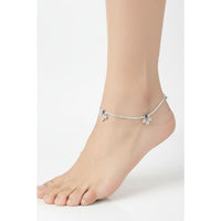 Load image into Gallery viewer, Blue Stone Bell Charm Silver Anklet – 99.9% Pure Silver – Weight:22g
