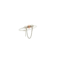 Load image into Gallery viewer, Bow Charm Silver Bracelet with Chain Drop – 925 Sterling
