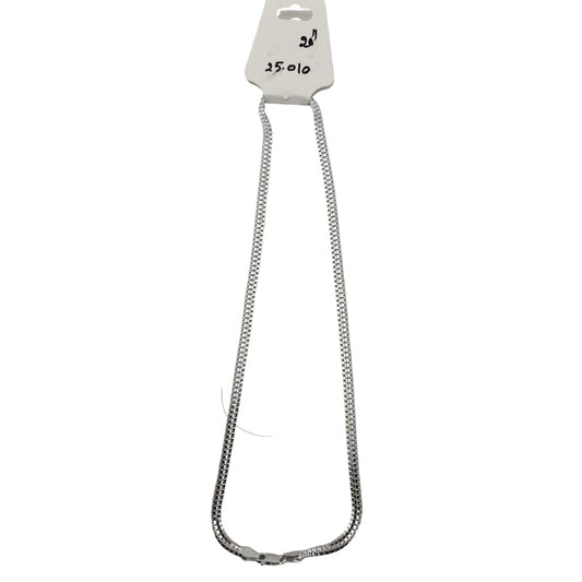 Box Chain Silver Necklace in 925 Sterling | Classic Square