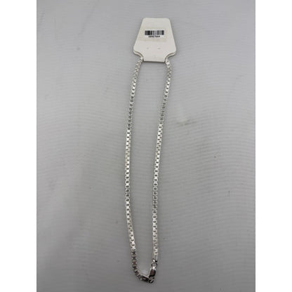 Byzantine Box Link Silver Chain in 925 Sterling | Textured