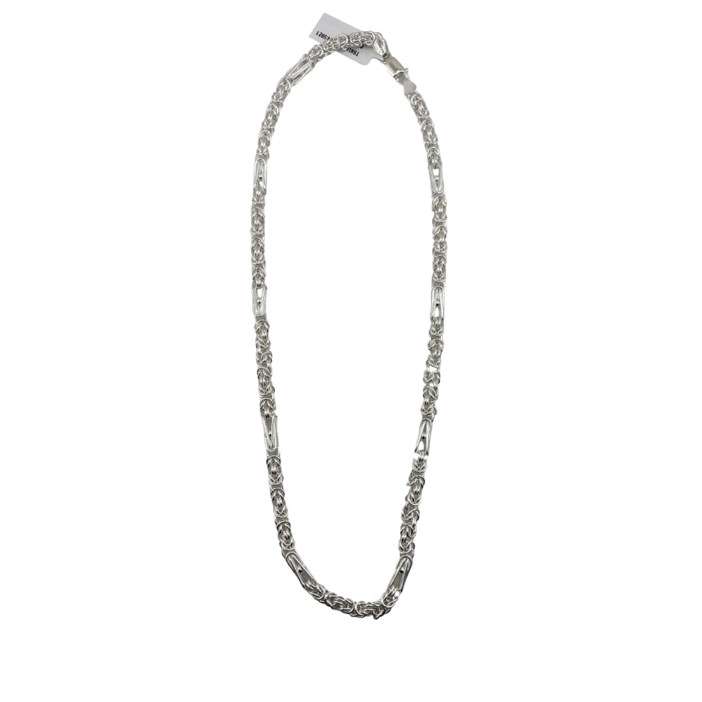 Byzantine Silver Chain in 925 Sterling | Fancy Bar & King’s