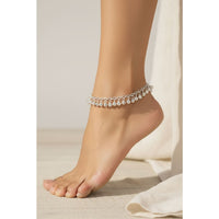 Load image into Gallery viewer, Cascade Bead Dangle Silver Anklet – 99.9% Pure Silver – Weight:22g
