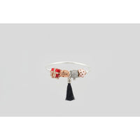 Load image into Gallery viewer, Charm Beaded Silver Bracelet – 925 Sterling Silver Kada with Designer Charms &amp; Tassel

