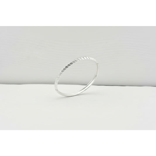 Chevron Pattern Silver Kada – 925 Sterling Bracelet