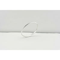 Load image into Gallery viewer, Chevron Pattern Silver Kada – 925 Sterling Silver Bracelet Engraved Arrow Design Bangle
