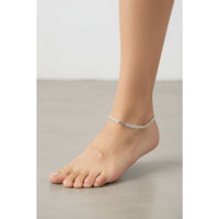Load image into Gallery viewer, Cuban Link Silver Anklet in 925 Sterling Silver
