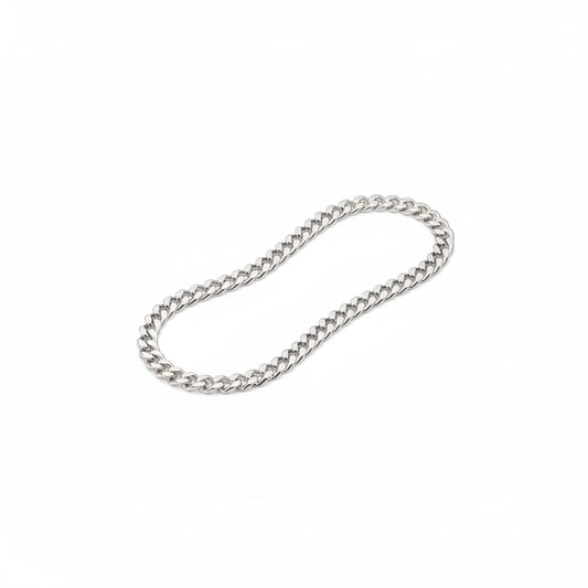 Classic Cuban Link Silver Anklet in 925 Sterling | Bold