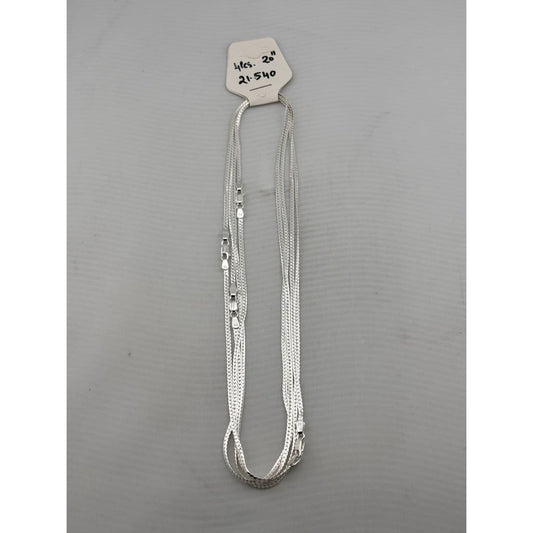 Classic Flat Curb Silver Chain 925 | Medium Width Sterling