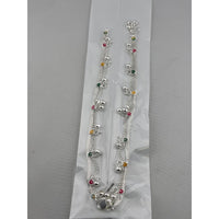 Load image into Gallery viewer, Color Pop Charm Silver Anklet – 99.9% Pure Silver – Adjustable – Multicolor Stones – 43g
