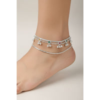Load image into Gallery viewer, Color Pop Charm Silver Anklet – 99.9% Pure Silver – Adjustable – Multicolor Stones – 43g
