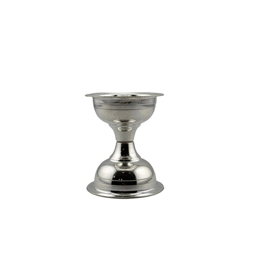 Compact Silver Diya, 23gm – For Everyday Puja