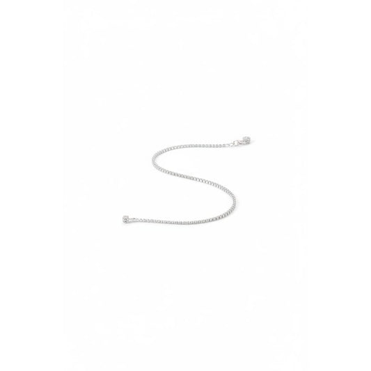 Diamond Cut Box Silver Anklet in 925 Sterling | Minimal