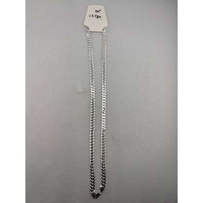 Diamond Cut Curb Silver Chain in 925 Sterling | Faceted