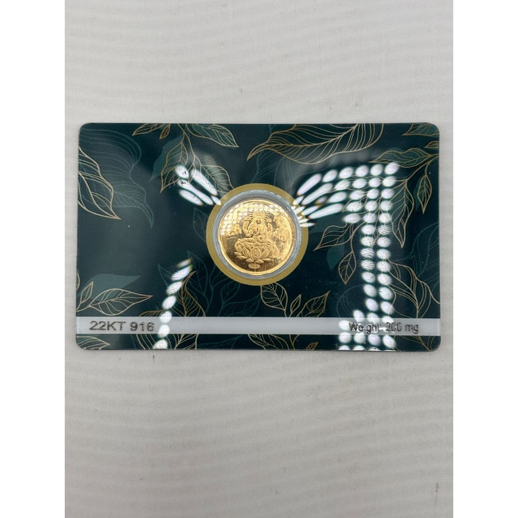 Diwali special Gold Gaja Lakshmi Coin - 200mg