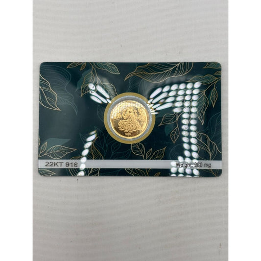 Diwali special Gold Gaja Lakshmi Coin - 200mg