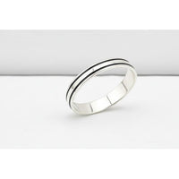 Load image into Gallery viewer, Double Band Silver Kada – 925 Sterling Silver Bracelet Polished Dual Layer Design
