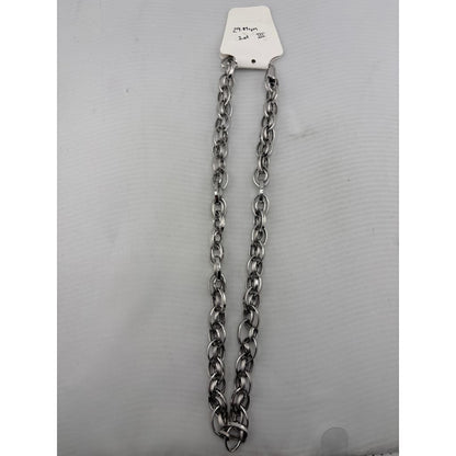 Double Cable Link Silver Chain in 925 Sterling | Textured