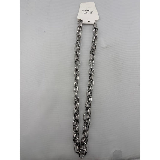 Double Cable Link Silver Chain in 925 Sterling | Textured