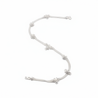 Load image into Gallery viewer, Double Chain Charm Silver Anklet – 99.9% Pure Silver – Weight:27g
