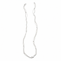 Load image into Gallery viewer, Double Wave Dot Silver Anklet – 99.9% Pure Silver – Adjustable – 14.08 g
