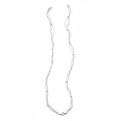 Double Wave Dot Silver Anklet – 99.9% Pure Adjustable 14.08