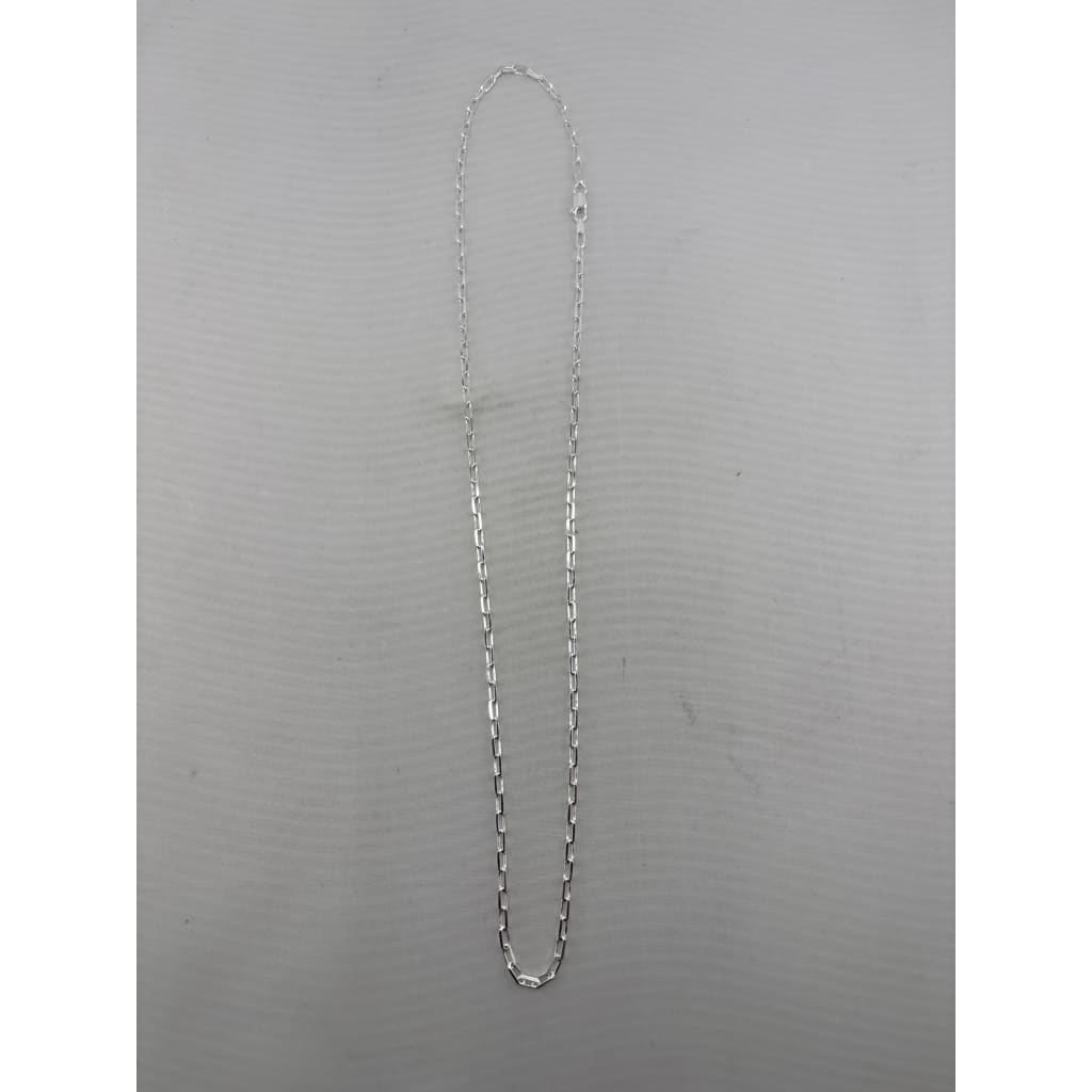Elongated Cable Silver Chain in 925 Sterling | Fine Long